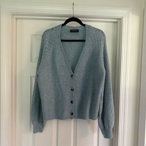 Lane Bryant Blue Button Down Sweater